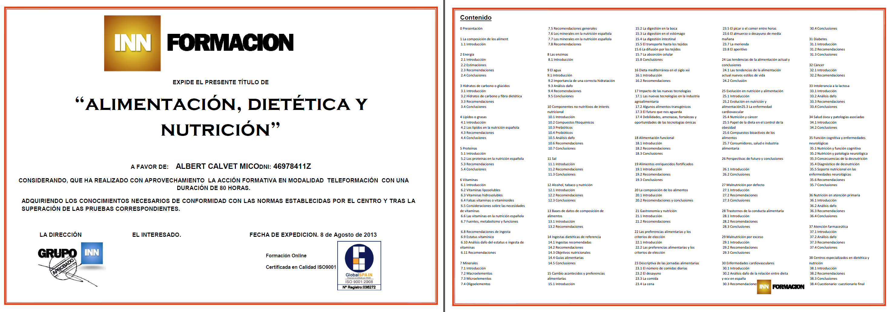 Diploma Curso inn-formacion nutricion y dietetica