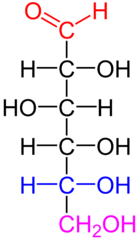 Estructura de la D-Glucosa, un monosacàrid